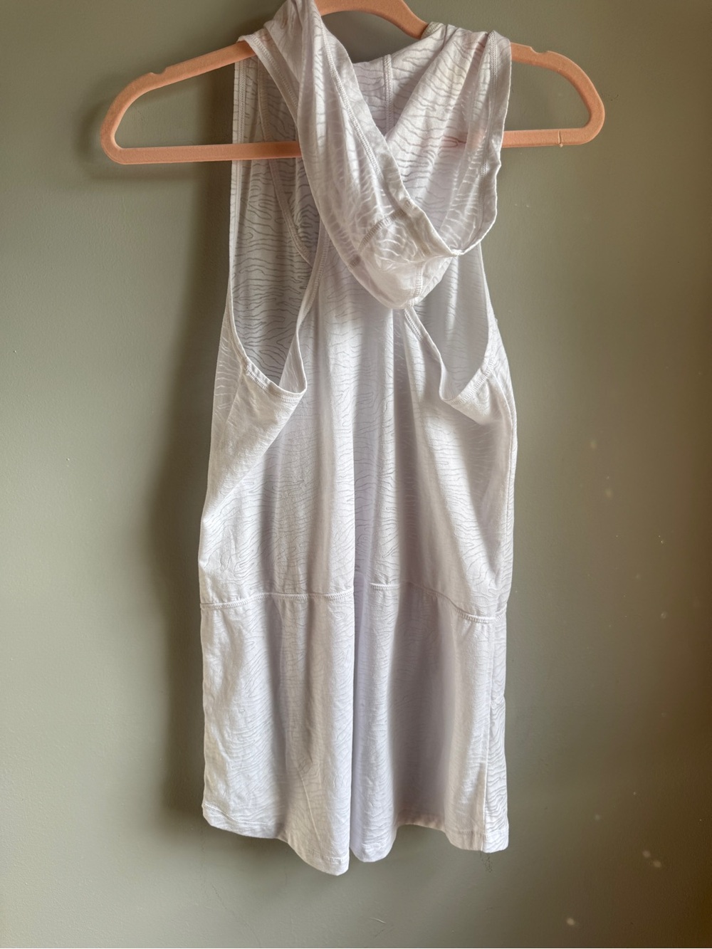 Nike White Hooded Swim Cover-Up Dress Textured Print Women’s Small Like New - Picture 3 of 11
